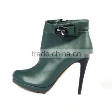 Customized black red blue fashion boots thick heel platform ankle boots