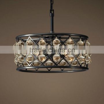 vintage antique crystal pendant light coffee pendant lamp