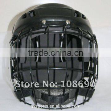 2016 hot sale PP out shell +ABS foam Ice Hockey helmet with cage meet CE standard