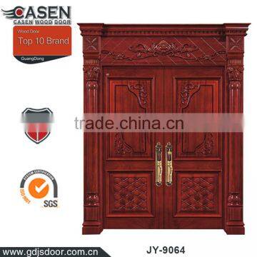 European extravagance design high quality elaborate craftsmanship double wood doors exterior