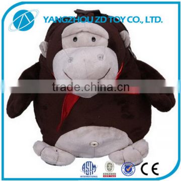 promotional 2015 mascot plush toy baby monkey backpack