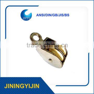 mytestzinc die cast double steel wheel fixed eye pulley nickel plated and zinc plated