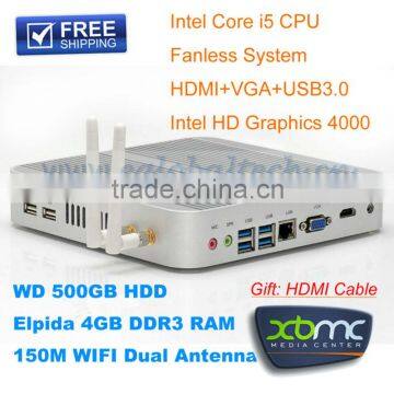 Cheap MINI PC With Intel Core i5 3317U Intel HD 4000 Graphics Fanless Mini Desktop PC