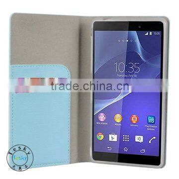 5.2 Inch Shockproof Leather Phone Cover Case For Sony Xperia Z4 Flip Leather Case Card Holder