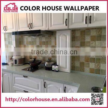 2016 mosaic lattice self adhesive wallpaper for bathroom