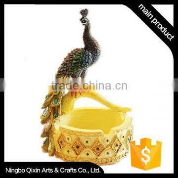 Polyresin Peacock Wholesale Custom Ashtray