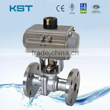 Flange Ball Valve With Pneumatic Actuator, Pneumatic Ball Valve