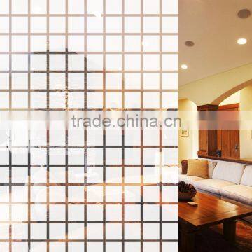 grid pattern glass decorative film indoor decoration