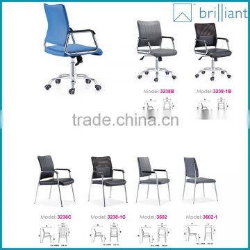 3238C Leather Visitor Chairs, Armrest Conference Chairs, Reception Chairs, Staff Chairs photo-2