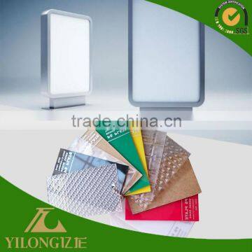 Transparent corrugated plastic sheet for lampshade