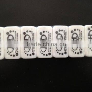 logo plastic domino set in customized package