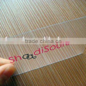 CMYK one side printing pvc clear card manufacturer