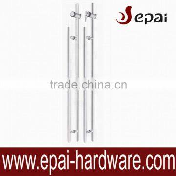 Sliding door hardware in stainless steel for glass