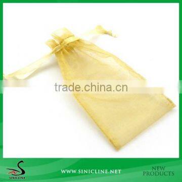 Sinicline Logo Accepted Yellow Organza Pouch for Gift Package