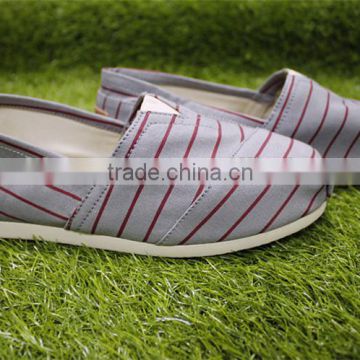 Pinstripe fashionable canvas shoes Cloth shoes