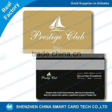 printed hico magnetic card pvc magstripe smart card