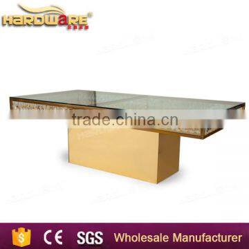 Tempered Glass Table for Hotel Furniture,Elegant Square Glass Dining Table