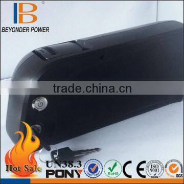 Hot sale e-bike battery 36 volt lithium ion battery for electric bicycle, factory pass ISO14001, RoHs, CE, UN38.3, MSDS