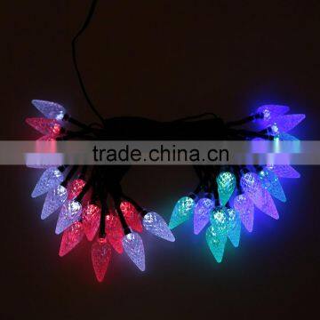 30LED Colorful Fairy Light Lamp for Garden Party Wedding 6.5m Christmas Decorative Solar String Pineapple Strawberry Fruit Style