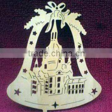 Wooden Christmas decoration(wooden craft/art in laser cut& engraving)