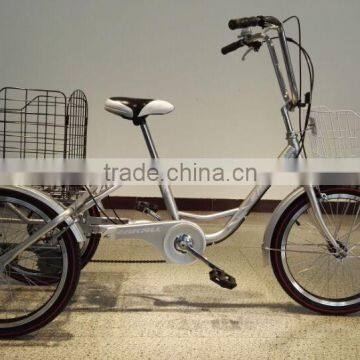 20inch & 24inch cargo tricycle with front/rear steel basket