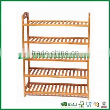 FB6-1010 Corner Wooden Bamboo Shoe Rack