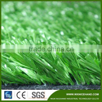 Single green plastic natural fake grass for playground decoration