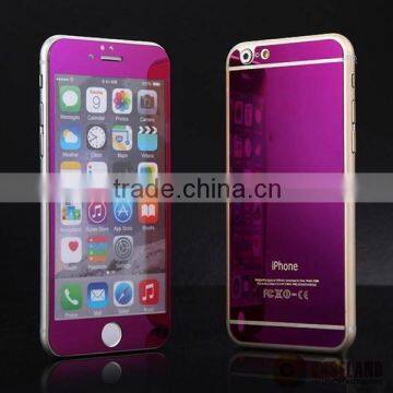 Glass Screen Protector, For Apple Iphone 6 Plus Plating Color Mirror Toughened Glass Front Screen Protector Film