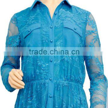 Sexy Long Style Dress Long Sleeve Lace Maxi Dress photo-5