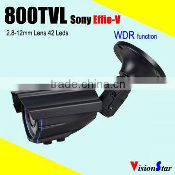 High performance IR digital ccd video camera 800TVL Sony Effio-V WDR function starlight sensor