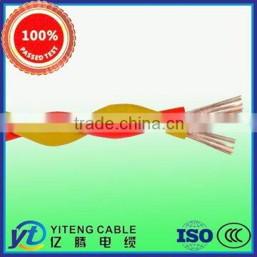 Twisted Wire 2x1.5mm2/ 2x2.5mm2/ 2x0.75mm2 Fire Resistant Electric Cable