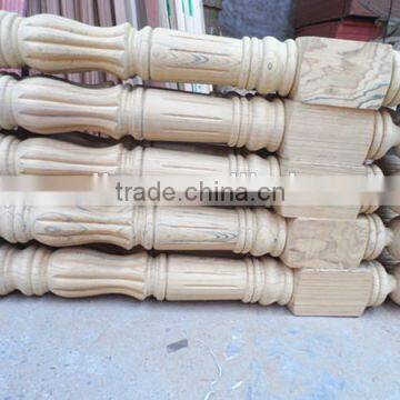 Red Oak Handrail Teak Wooden Stair Part photo-5