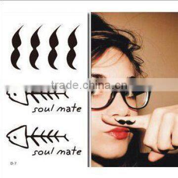 Mustache design promotional tattoo sticker