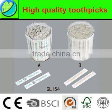 High Quality Individual wrapped wooden&bamboo toothpick