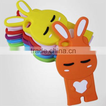 Loverly Soft 3D rabbit shaped silicone case for iphone5