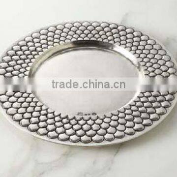 Silver antique Charger plate