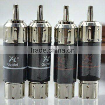 Hi-End RHO02R Copper Rhodium Plated Hi-End Audio RCA CABLE Plug
