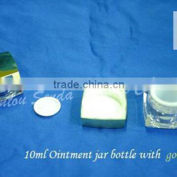 Bright Gold Cosmetic Jars 10g, 10g Cream Jar, Plastic Cream Jar photo-3