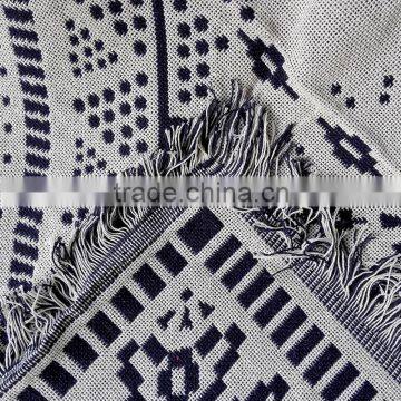 Gobelin Black and White Squares and Tapestry Throw Blanket photo-5