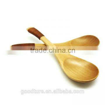 High Quality Wooden Spoon Dining Spoon With Strings Winded On Handle