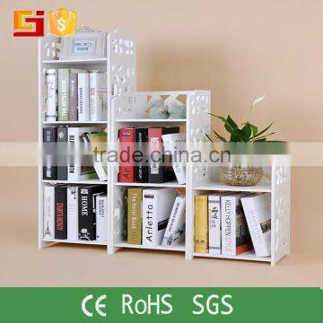 Hot sale high quality modern DIY exhibition book shelf kids storage plastic bookshelf