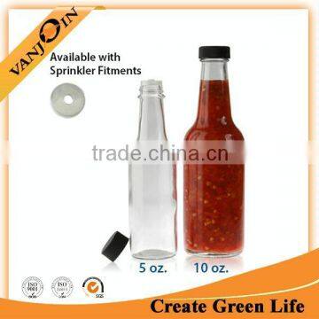 5oz Woozy Style Glass Empty Bottle With Sprinkler Fitments For Chilli Oil