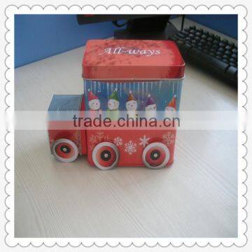 cool bus shaped metal tin cans