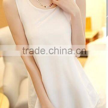 2015 Sex Blank Girls Cotton Vest With Quick Dry and Moisture Transfer Function