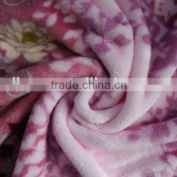 nice look coral/flannel fleece fabric for bed sheet