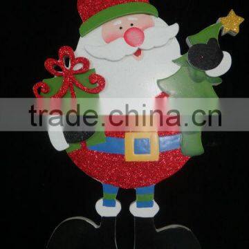 2014 wooden christmas santa standing decoration