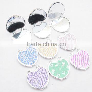 Beauty alloy make up mirror round folding mirror lastest promotional pocket mirror