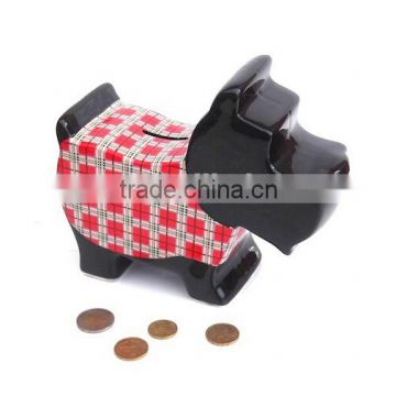 plastic blank dog coin bank, dog shaped coin bank, wholesale plastic coin bank for kids