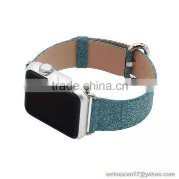 Green Watch Band Genuine Leather Strap Wrist Band Replacement for Apple IWatch 38 42mm photo-6