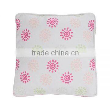 New design 100% cotton sunflower print canvas cushion pillow